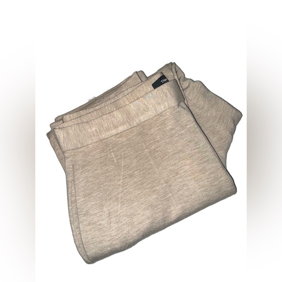 Theory Heathered Khaki Pull-On Pants Size L Elastic Waist Pockets 27.5 - Picture 3 of 12